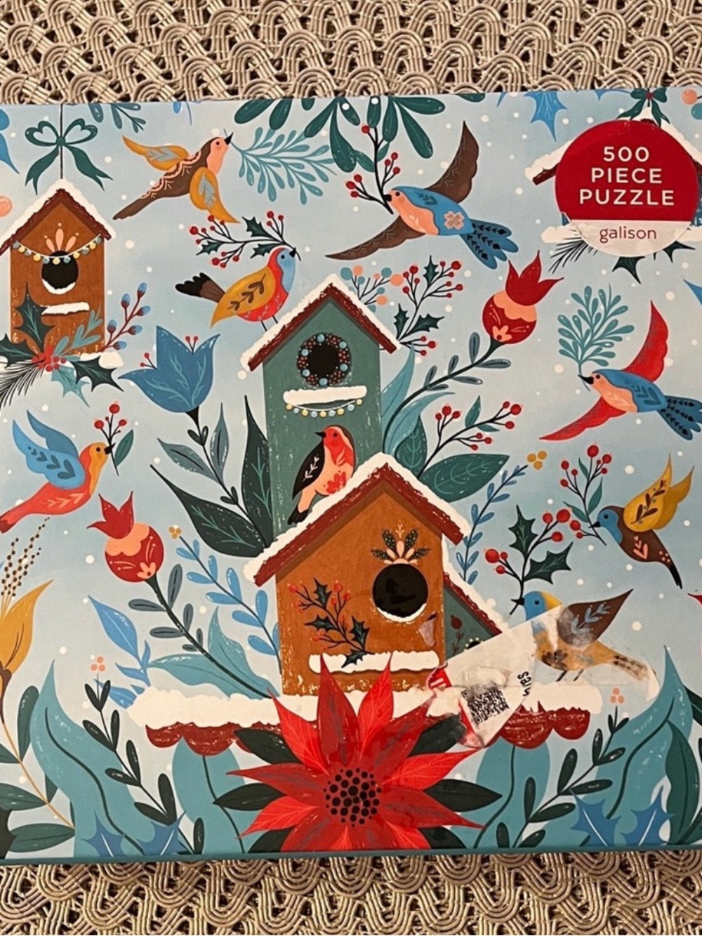 Galison Red & Blue Birdhouse 500-Piece Puzzle